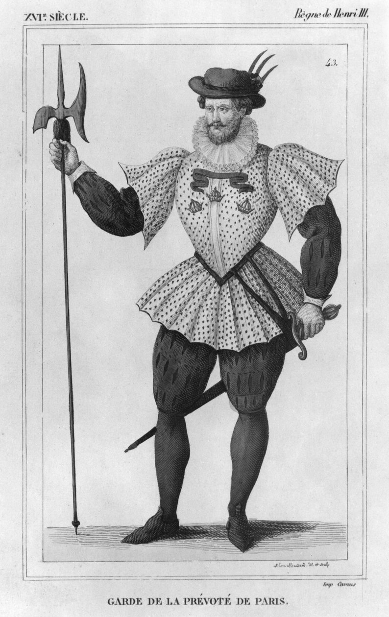 Gwardia probostwa paryskiego za panowania Henryka III (1574-89) autorstwa Alexandre Massard