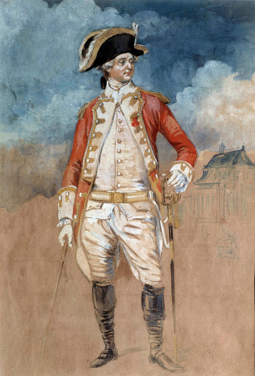 Pełnowymiarowy portret Ludwika Stanislasa Ksawerego z Francji, hrabiego Prowansji (przyszły król Ludwik XVIII) (1755-1824) Akwarela Alexandre Moitte (1750-1828) XVIII-wieczne Amiens, Musee de Picardie autorstwa Alexandre Moitte