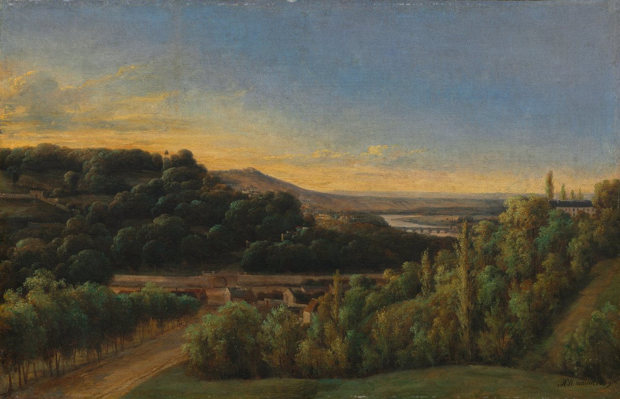 Widok na Saint-Cloud, w pobliżu Sekwany autorstwa Alexandre Pau de Saint Martin