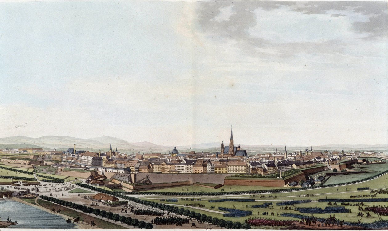 Widok ogólny Wiednia z kościoła św. Karola - w „Picturesque Voyage to Austria by Count Alexandre de Laborde”, Paryż, wyd. Didot starszy autorstwa Alexandre de Laborde