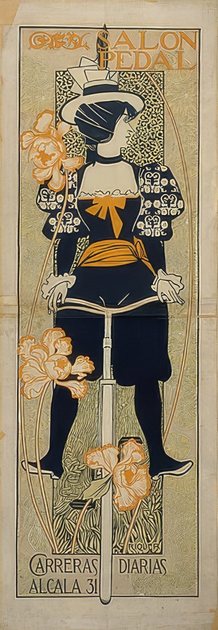 Salon pedałów. 1897 autorstwa Alexandre de Riquer