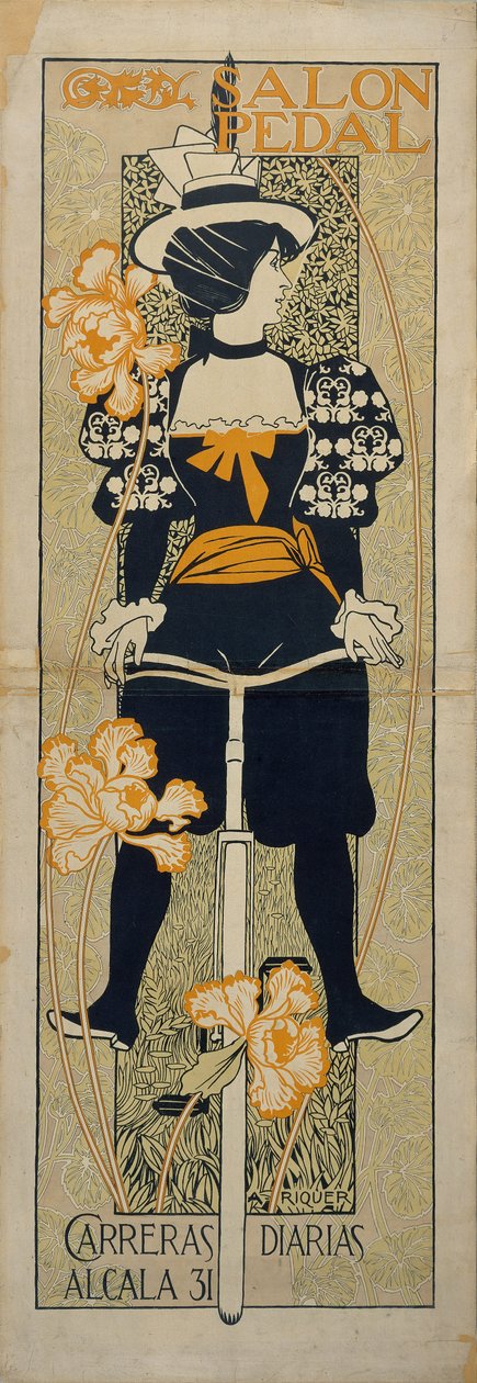 Plakat reklamowy z pedałami salonowymi, 1897 autorstwa Alexandre de Riquer