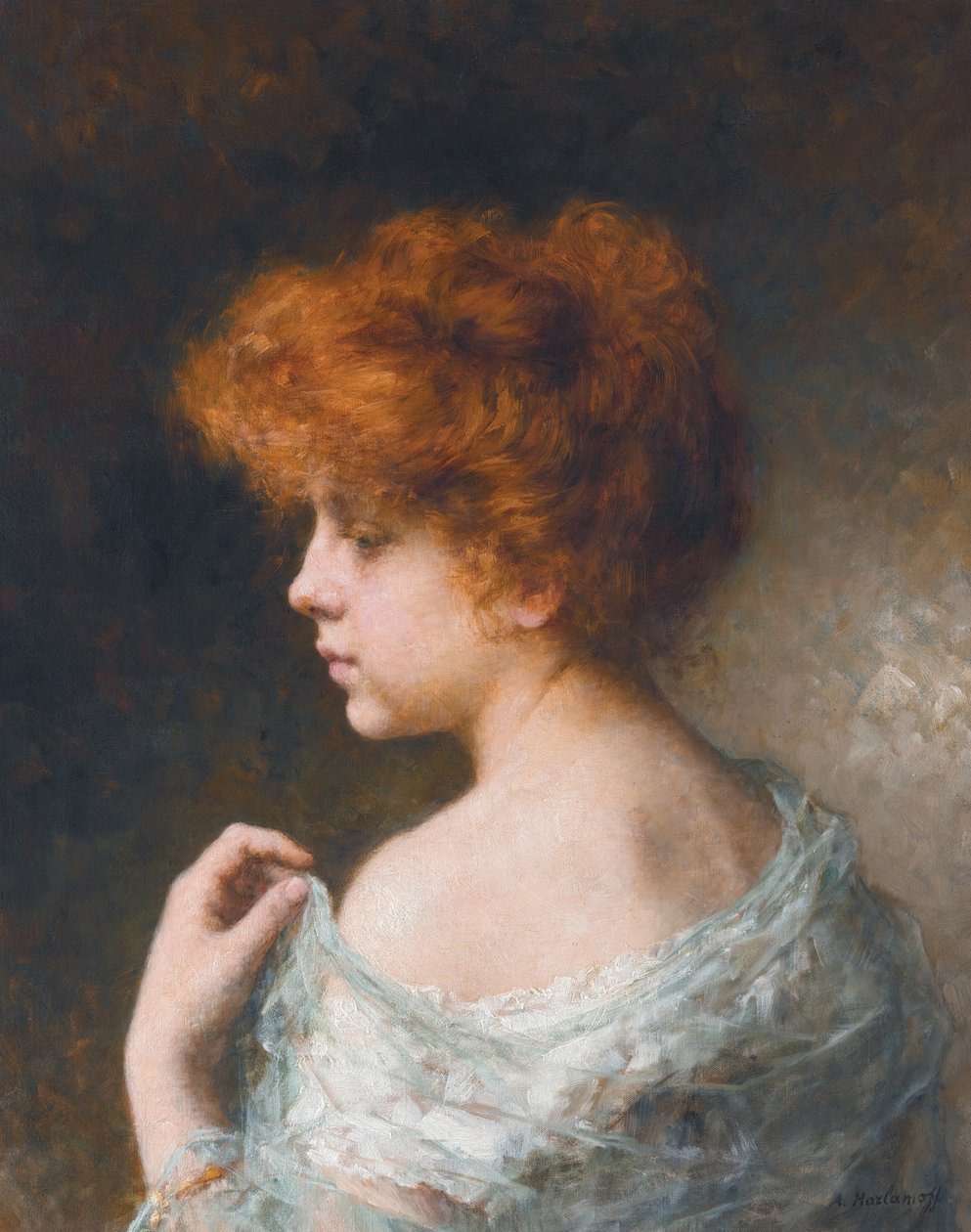 Portret młodej dziewczyny autorstwa Alexei Harlamov