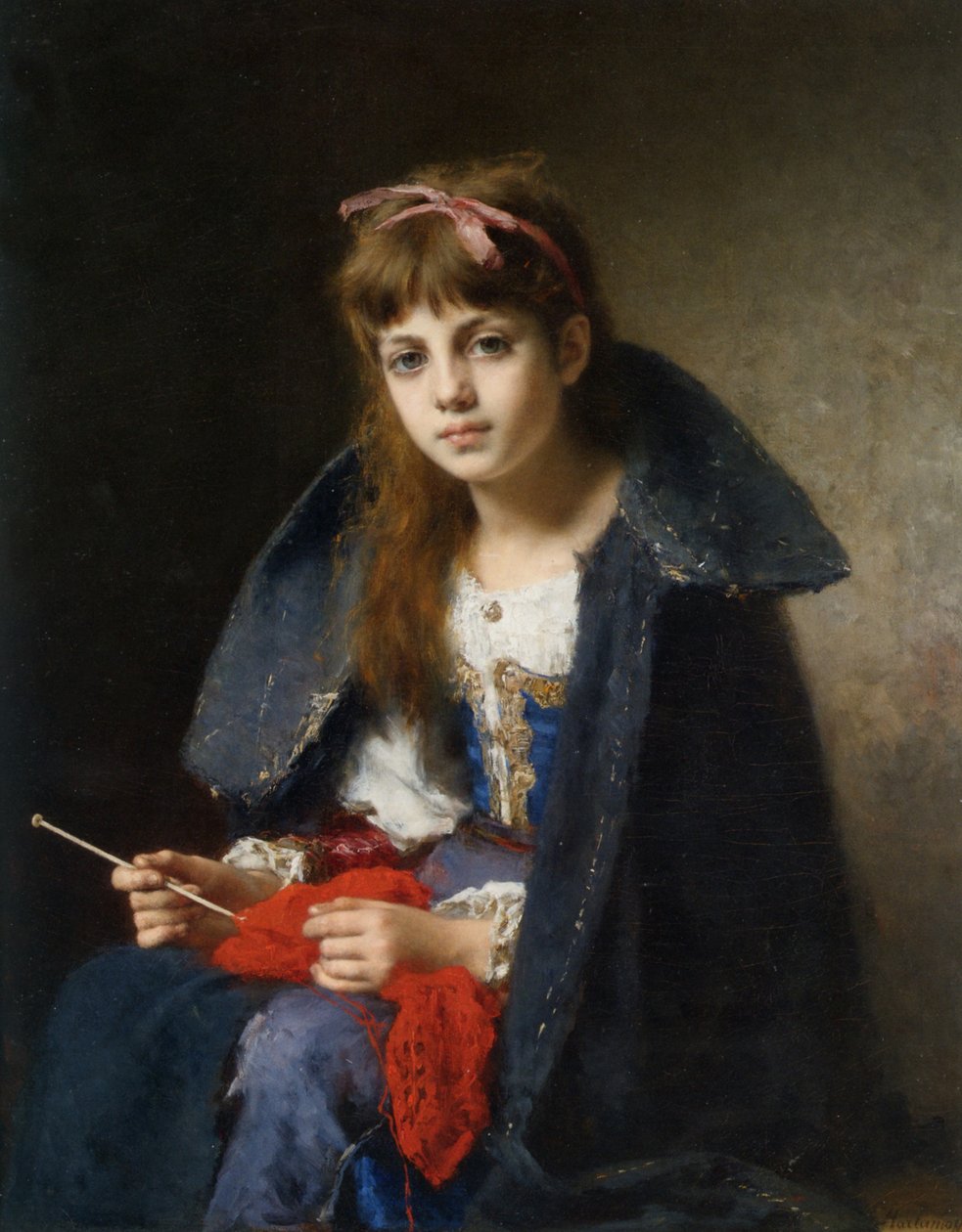 Portret młodej dziewczyny autorstwa Alexei Harlamov