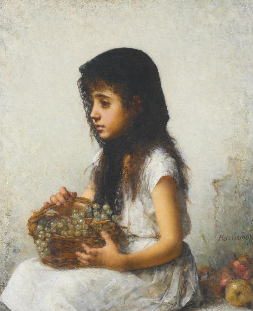 Portret młodej dziewczyny autorstwa Alexei Harlamov