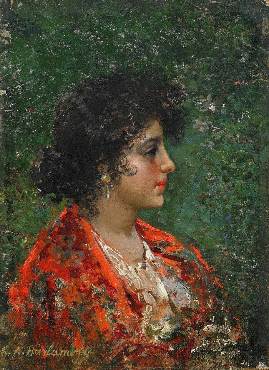 Portret młodej damy autorstwa Alexei Harlamov