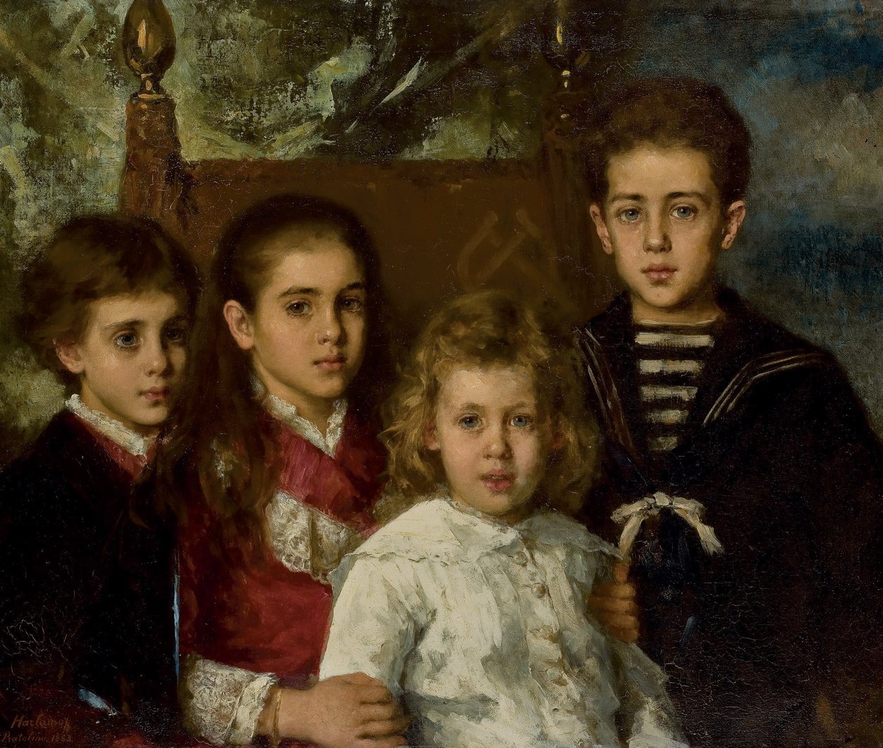 Portret dzieci Paula Pavlovicha Demidoffa, 2. księcia San Donato autorstwa Alexei Harlamov