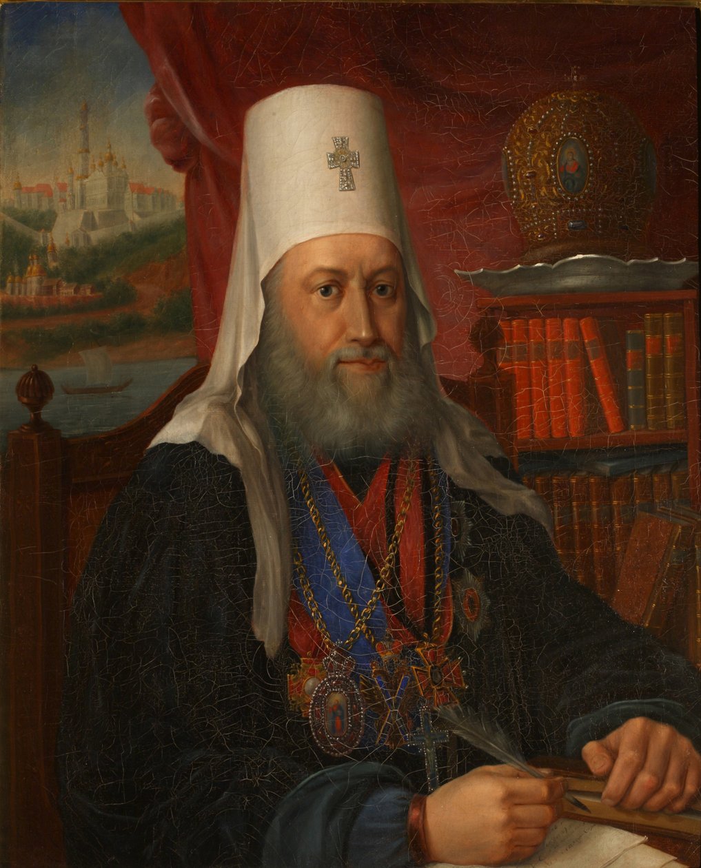 Portret Jewgienija Bolchowitynowa 1767-1837, metropolity kijowskiego i galicyjskiego, 1837 autorstwa Alexei Afanasyevich Kalashnikov