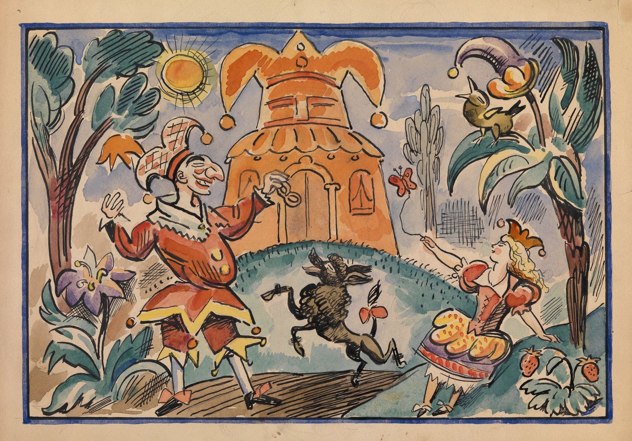 Ilustracja do Wojny Pietruszki i Stepki-Rastrepki autorstwa Evgeni Schwartz, 1925 autorstwa Alexei Alexandrovich Radakov