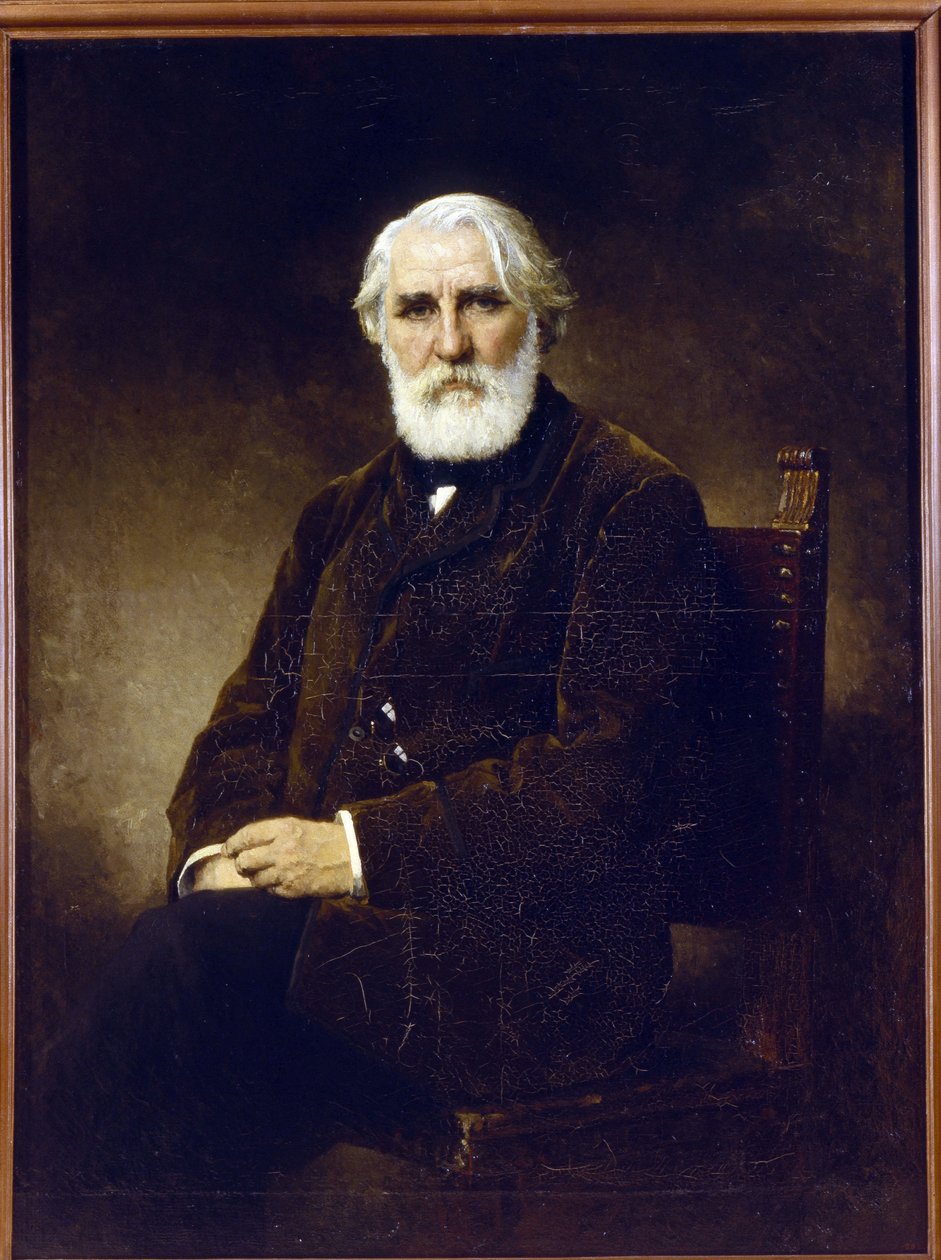 Ivan Tourgueniev - Portret autora Ivan S. Turgieniev (1818-1883) - Peinture de Alexei Alexeyevich Harlamov (1840-1922) - 1875 - Olej na płótnie - 144x108 - Państwowe Muzeum Rosyjskie, Petersburg autorstwa Alexei Alexevich Harlamoff