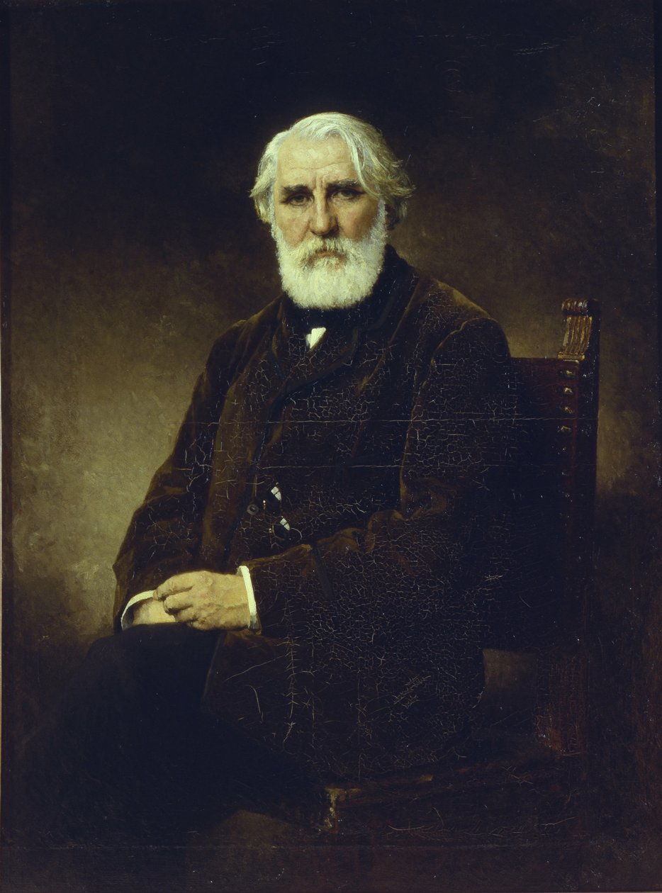 Portret autora Iwana S. Turgieniewa 1818-1883, 1875 autorstwa Alexei Alexeyevich Harlamov