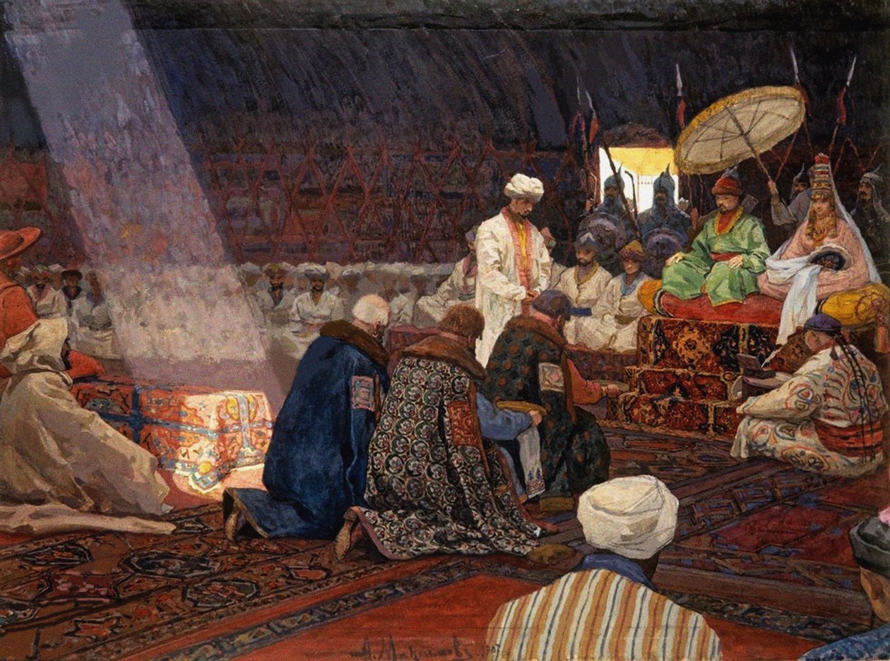 U Złotej Ordy, 1907 autorstwa Alexei Fedotovich Maximov
