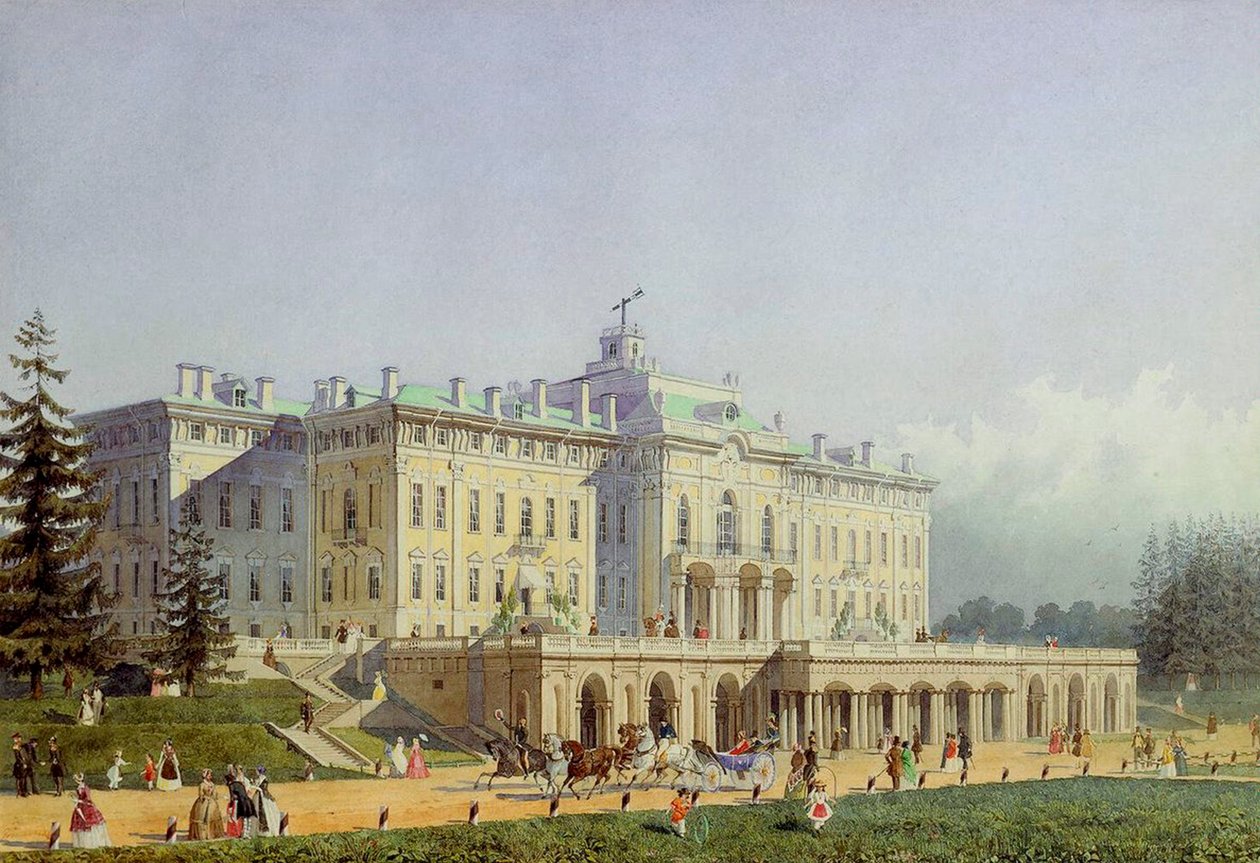 Pałac Konstantyna w Strelnej, 1847 r. autorstwa Alexei Maximovich Gornostayev