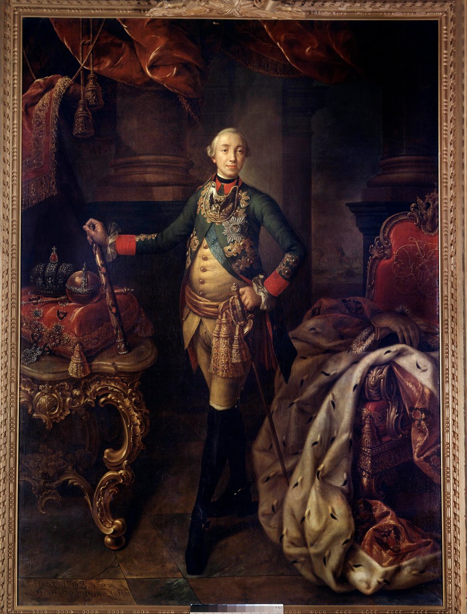 Portret u stóp Piotra III (1728-1762) Obraz Aleksieja Antropowa (1716-1795) XVIII wiek. Petersburg. Muzeum Ermitażu autorstwa Alexei Petrovich Antropov