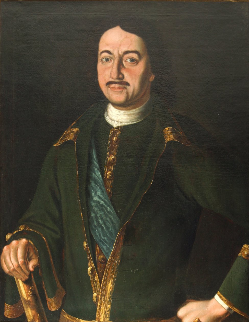 Portret cesarza Piotra I Wielkiego 1672-1725, 1758 autorstwa Alexei Petrovich Antropov