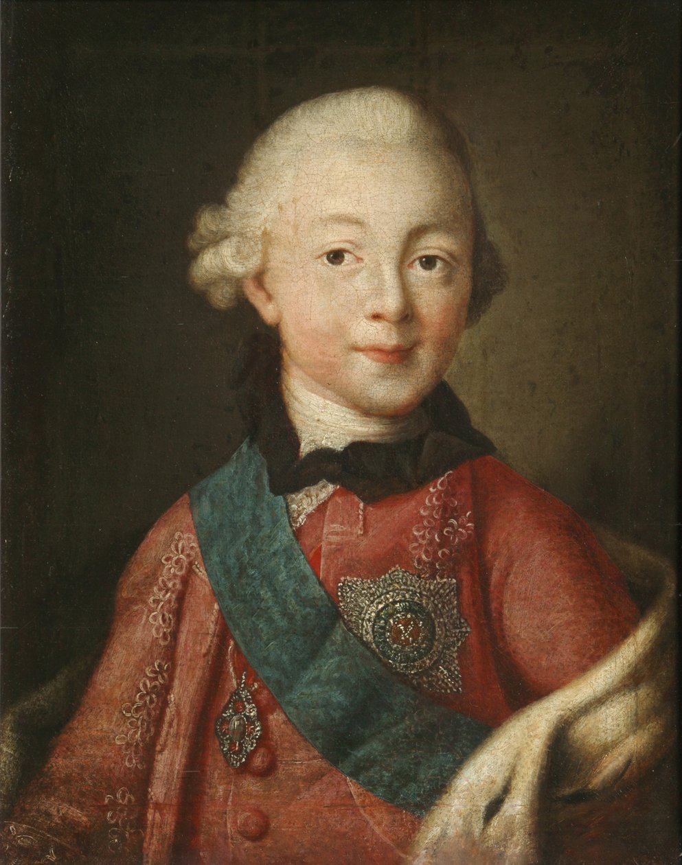 Portret wielkiego księcia Pawła Pietrowicza 1754-1801, 1765 autorstwa Alexei Petrovich Antropov