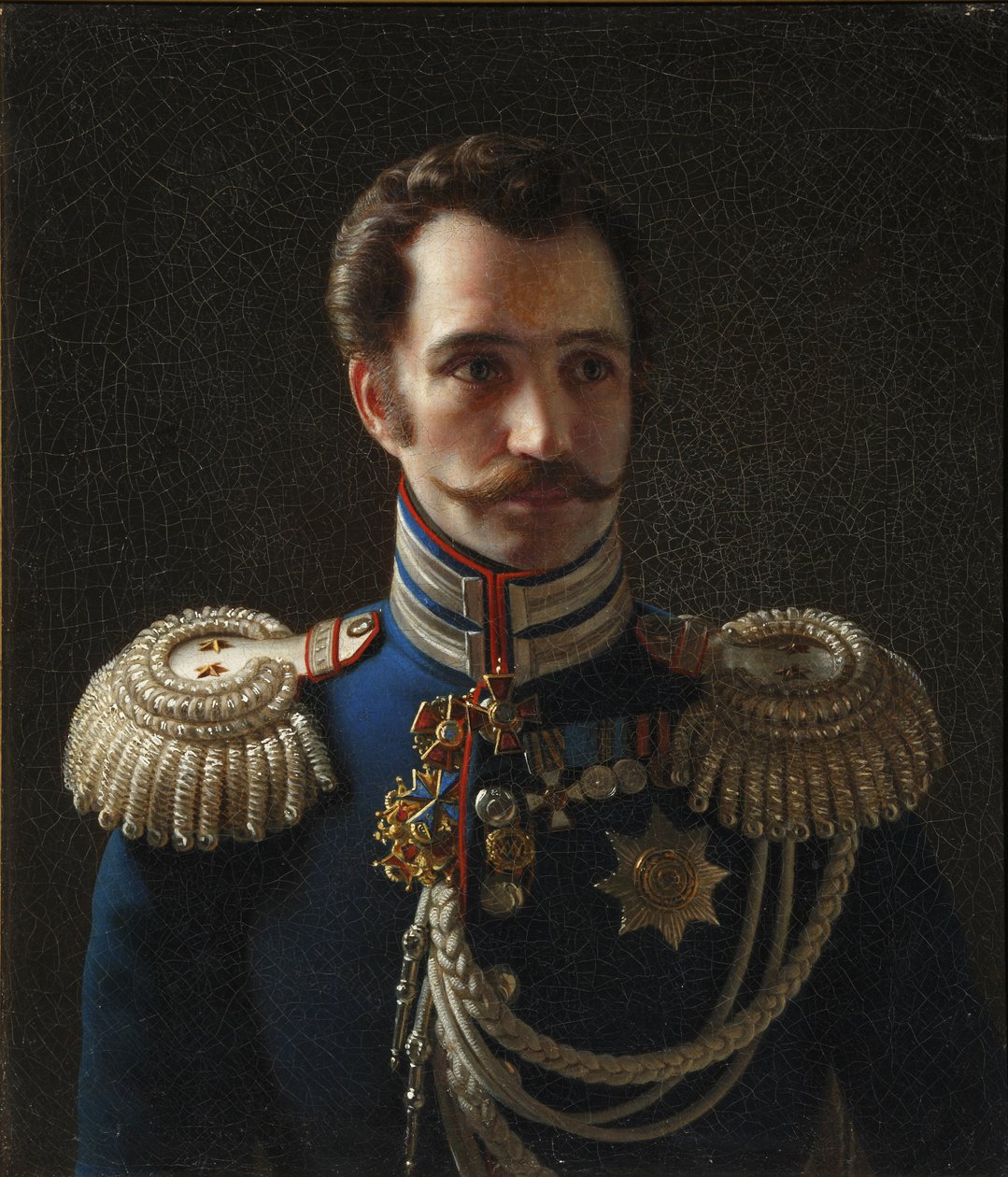 Portret Leontiego Wasiliewicza Dubelta 1792-1862, szefa sztabu Korpusu Żandarmów, ok. 1930 r. 1843 autorstwa Alexei Vasilyevich Tyranov