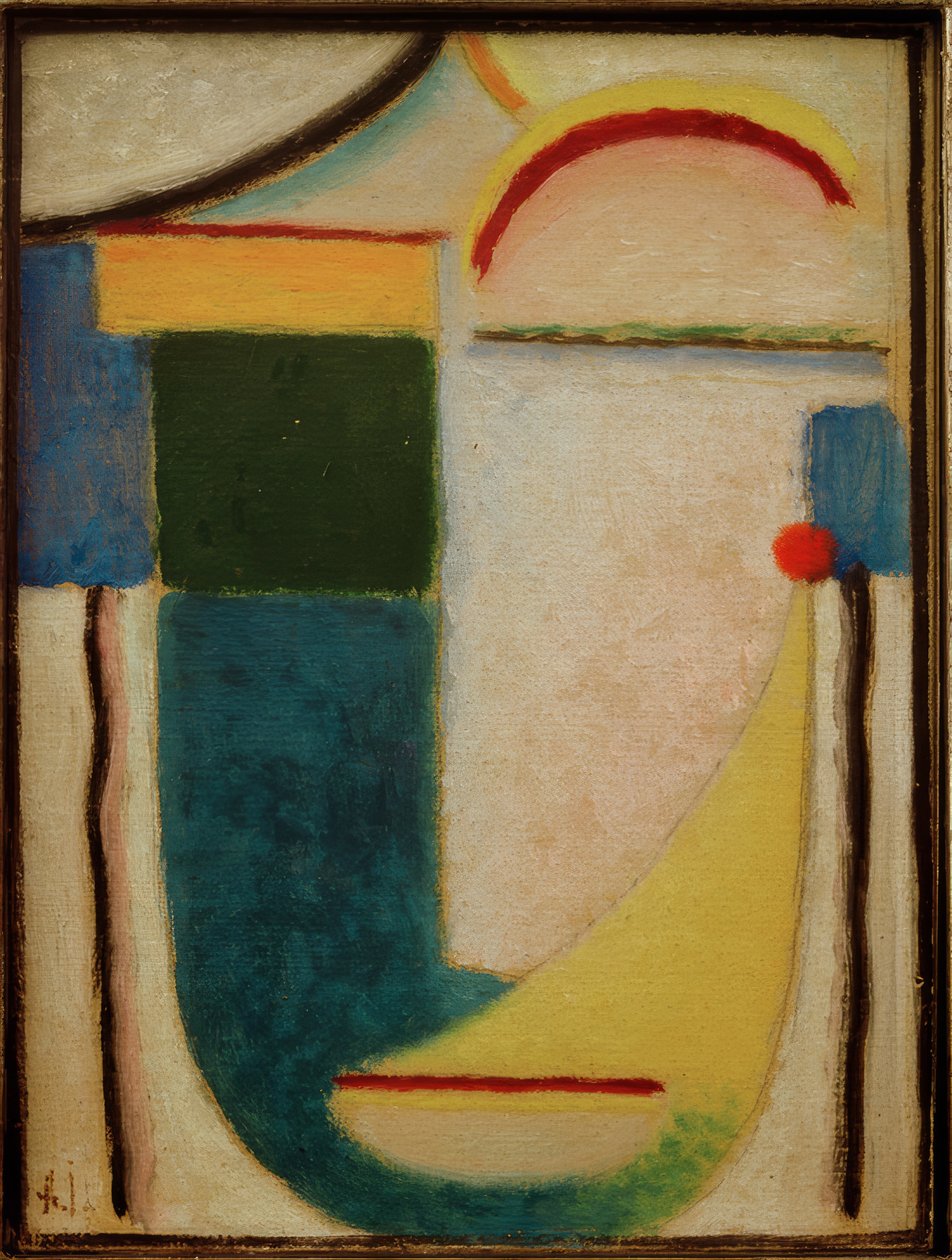 Abstrakcyjna głowa: Szkic do "Frostu" autorstwa Alexej von Jawlensky