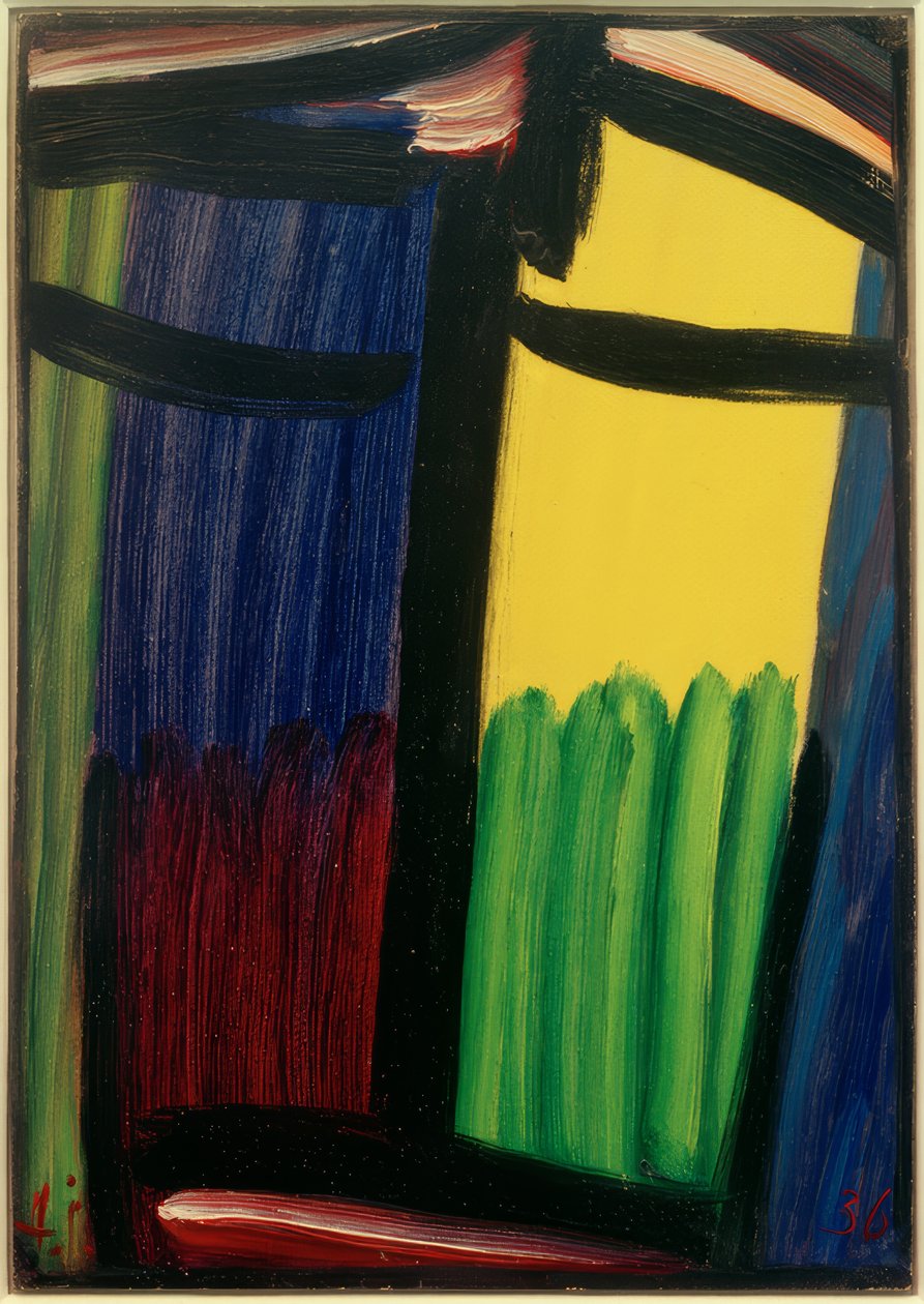 Wielka Medytacja: Jan Chrzciciel, 1936 autorstwa Alexej von Jawlensky