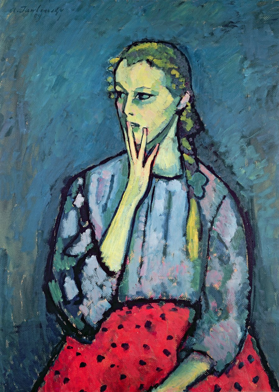 Portret młodej dziewczyny autorstwa Alexej von Jawlensky