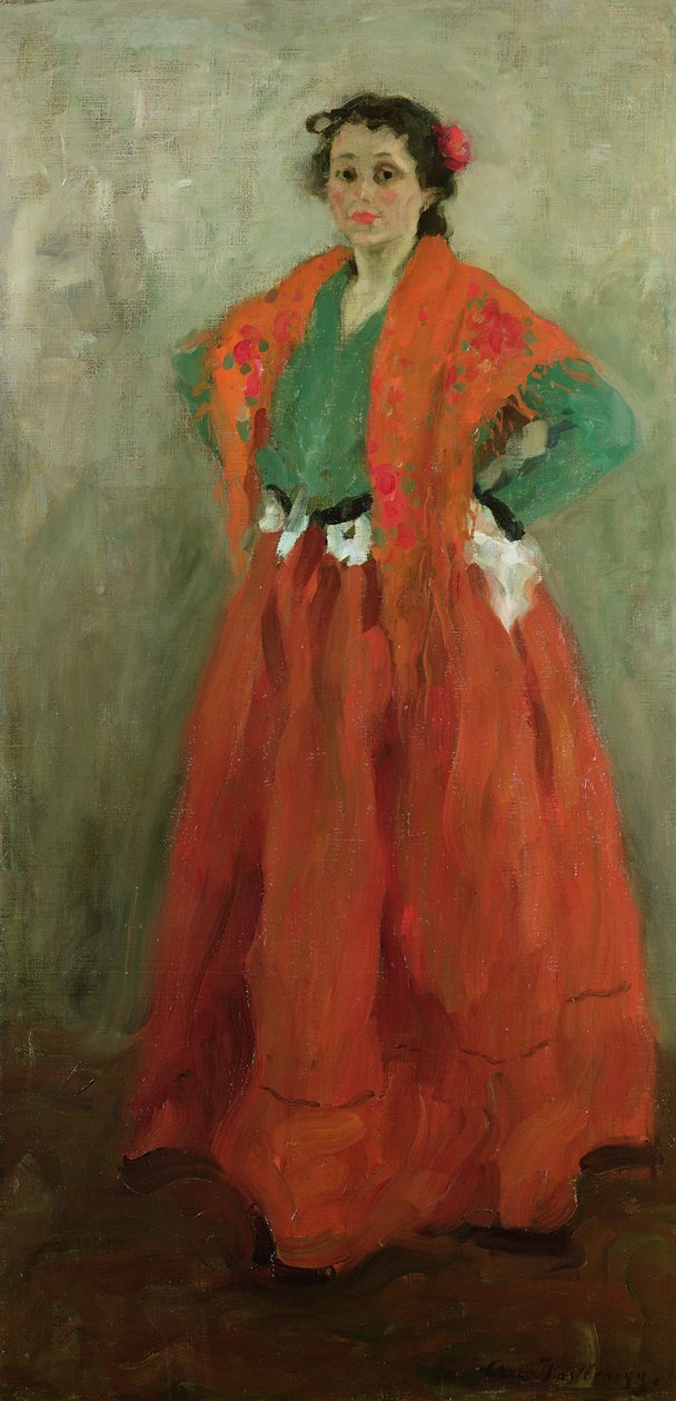 Żona artysty przebrana za Hiszpankę, ok. 1901 r. autorstwa Alexej von Jawlensky