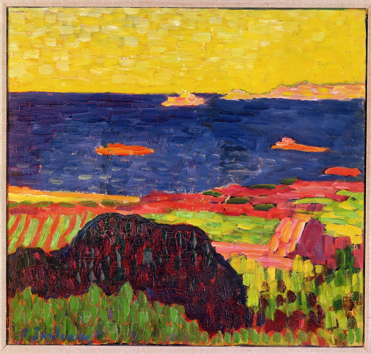 Wybrzeże w pobliżu Carantec. 1905-06 (olej na karcie) autorstwa Alexej von Jawlensky