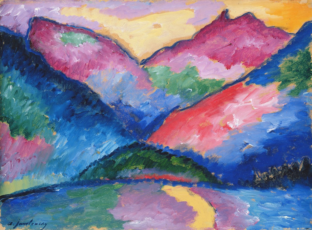 Dolina Oy, 1910 (olej na tekturze) autorstwa Alexej von Jawlensky