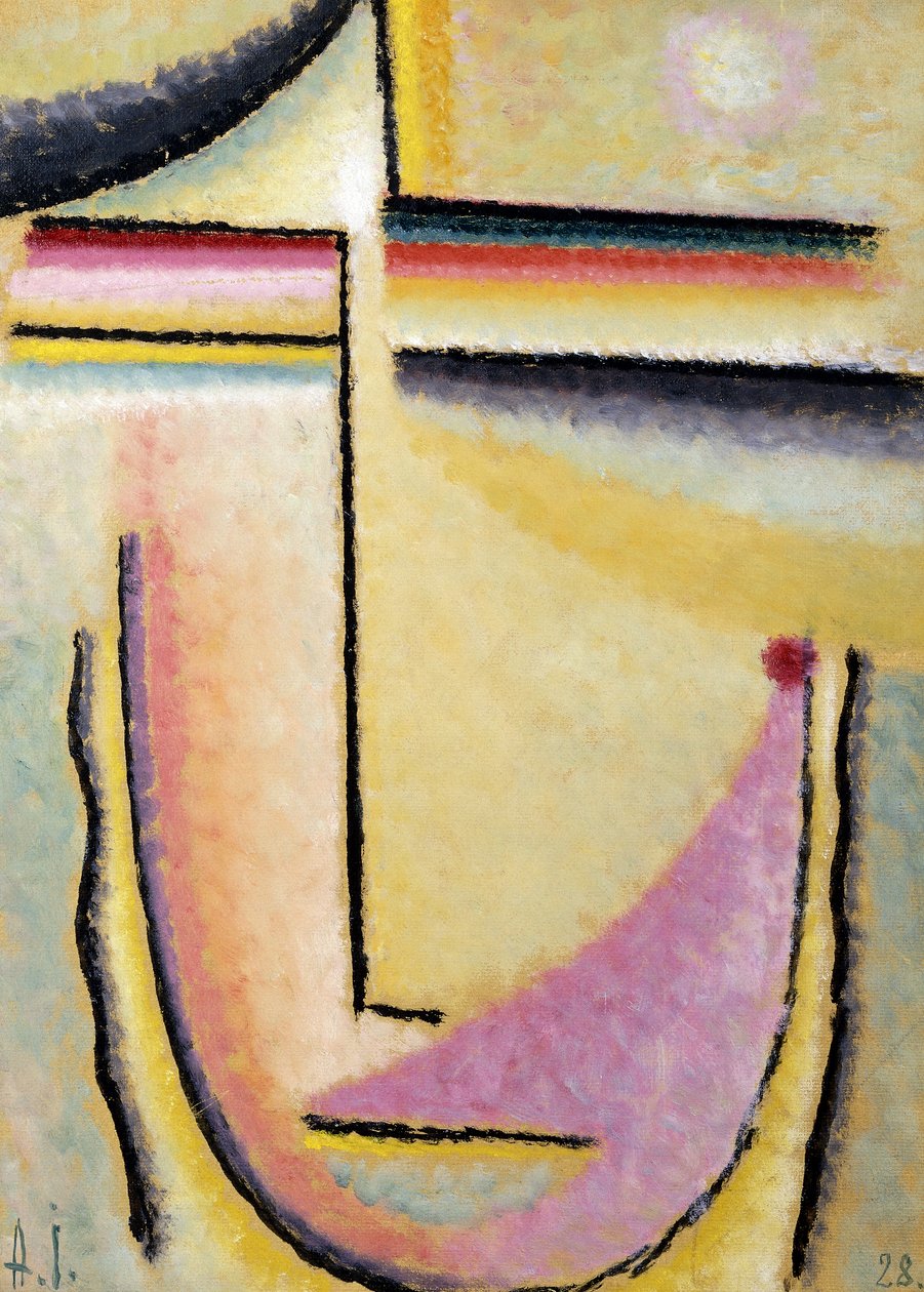 abstrakcyjna głowa; Abstrakcyjna głowa, 1928 autorstwa Alexej von Jawlensky