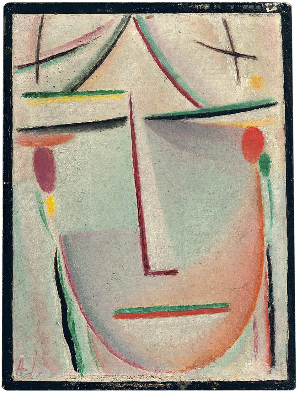 abstrakcyjna głowa; Abstrakcyjna głowa, ok. 1921 autorstwa Alexej von Jawlensky