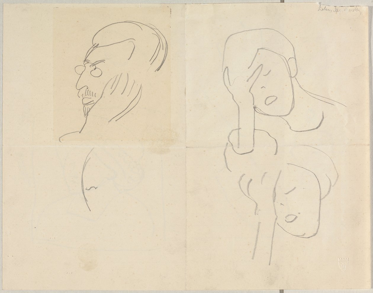 Bildnisskizze Kandinsky autorstwa Alexej von Jawlensky
