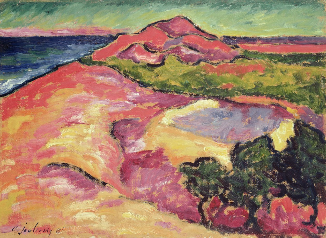Scena na wybrzeżu z Red Hill autorstwa Alexej von Jawlensky