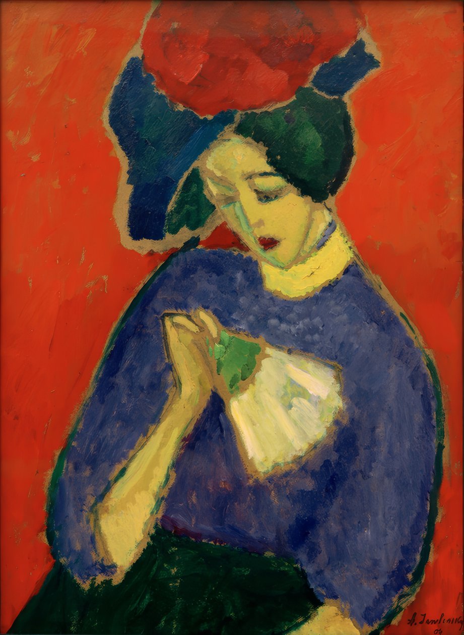 Dama z wachlarzem autorstwa Alexej von Jawlensky