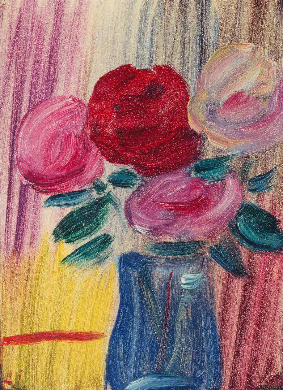 Kwiaty w niebieskim wazonie; Kwiaty w niebieskim wazonie, 1936 autorstwa Alexej von Jawlensky