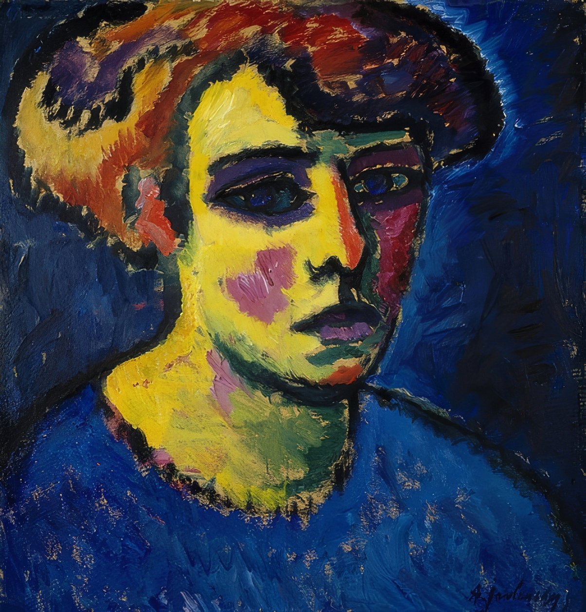 Głowa kobiety. Około 1911 autorstwa Alexej von Jawlensky