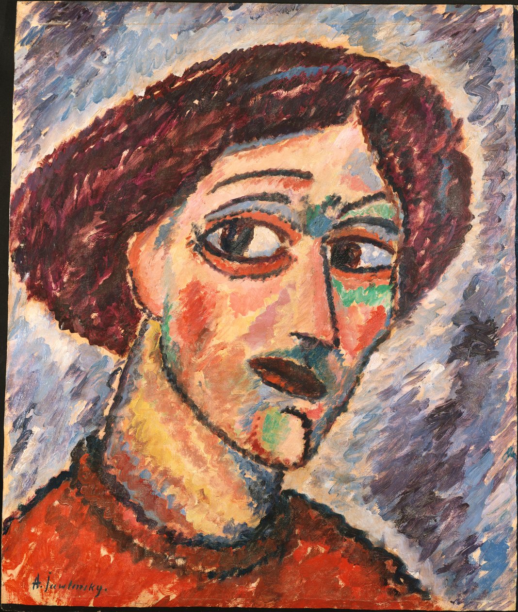 Przekrzywiona głowa, ok. 1913 (olej na pokładzie) autorstwa Alexej von Jawlensky