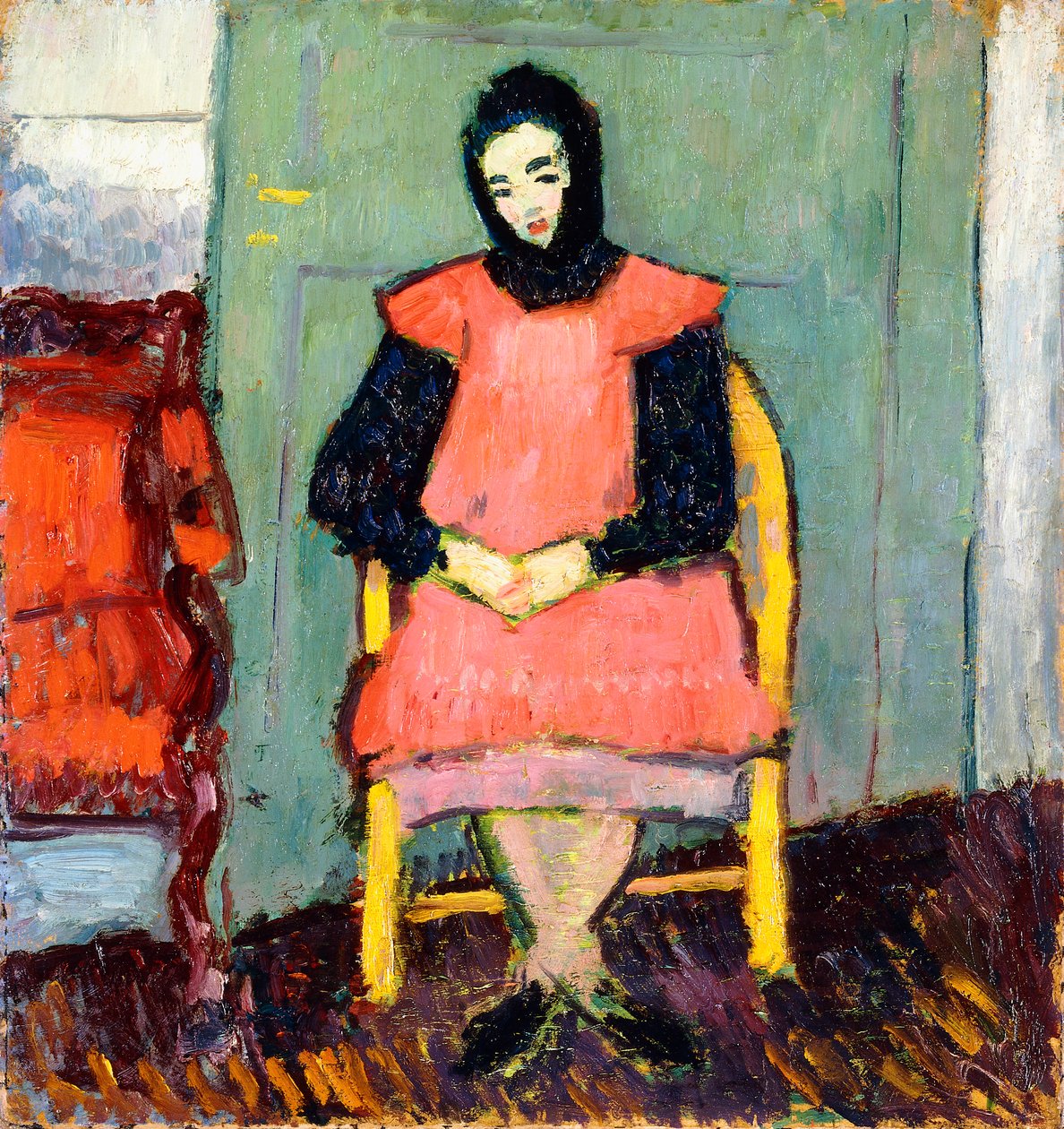 Dziewczyna w żółtym fotelu, 1906-07 autorstwa Alexej von Jawlensky