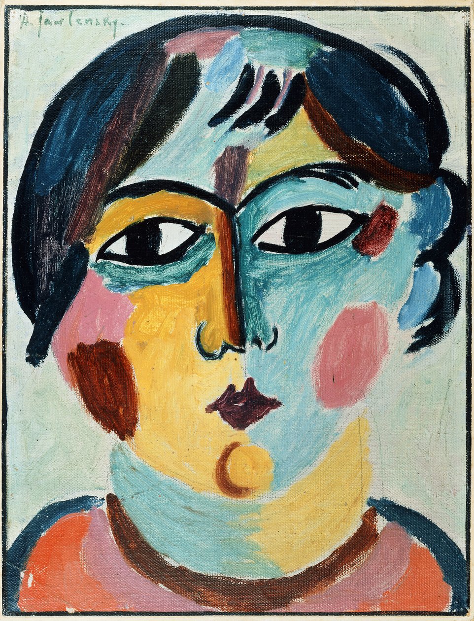 głowa dziewczyny; głowa dziewczyny, autorstwa Alexej von Jawlensky