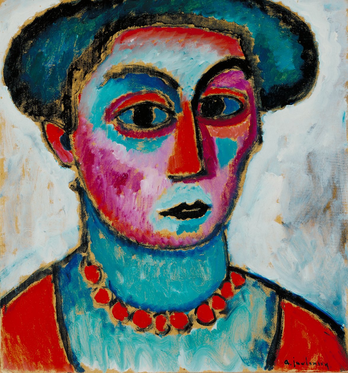 Głowa kobiety, ok. 1912 (olej na desce składu) autorstwa Alexej von Jawlensky