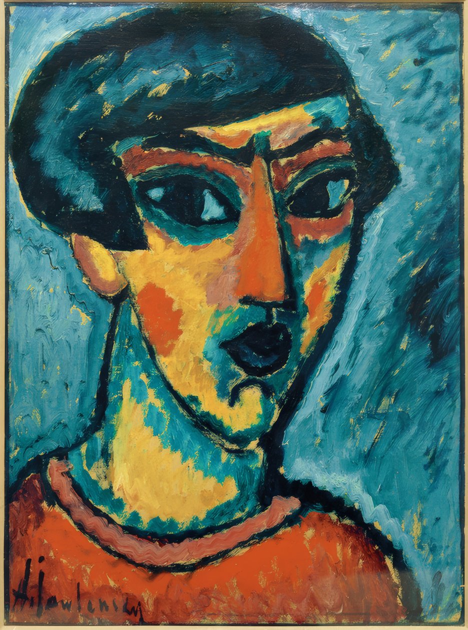 Głowa w kolorze niebieskim autorstwa Alexej von Jawlensky