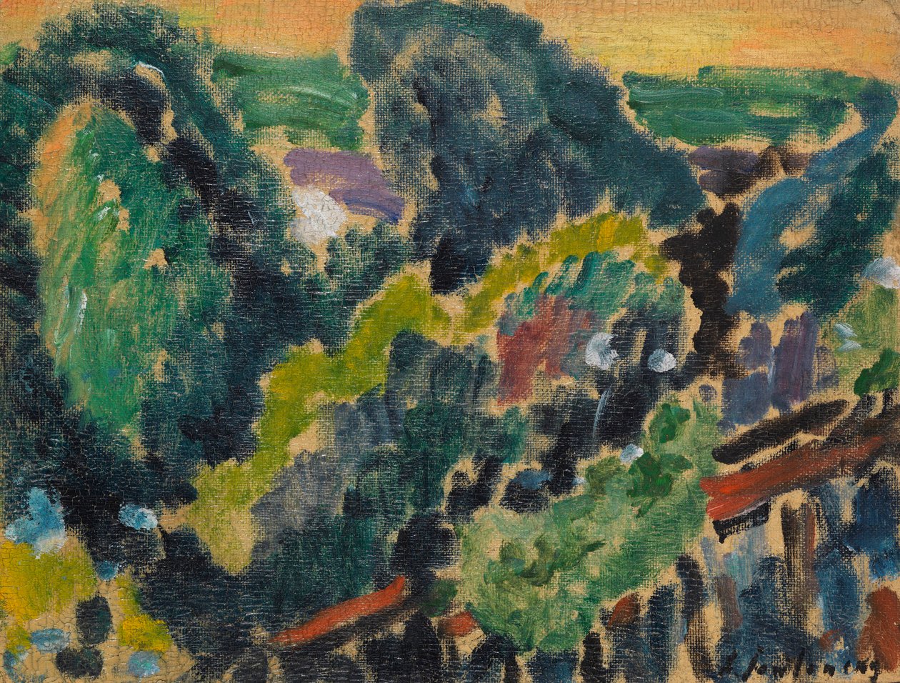 Krajobraz nad Jeziorem Genewskim, c. 1914. autorstwa Alexej von Jawlensky