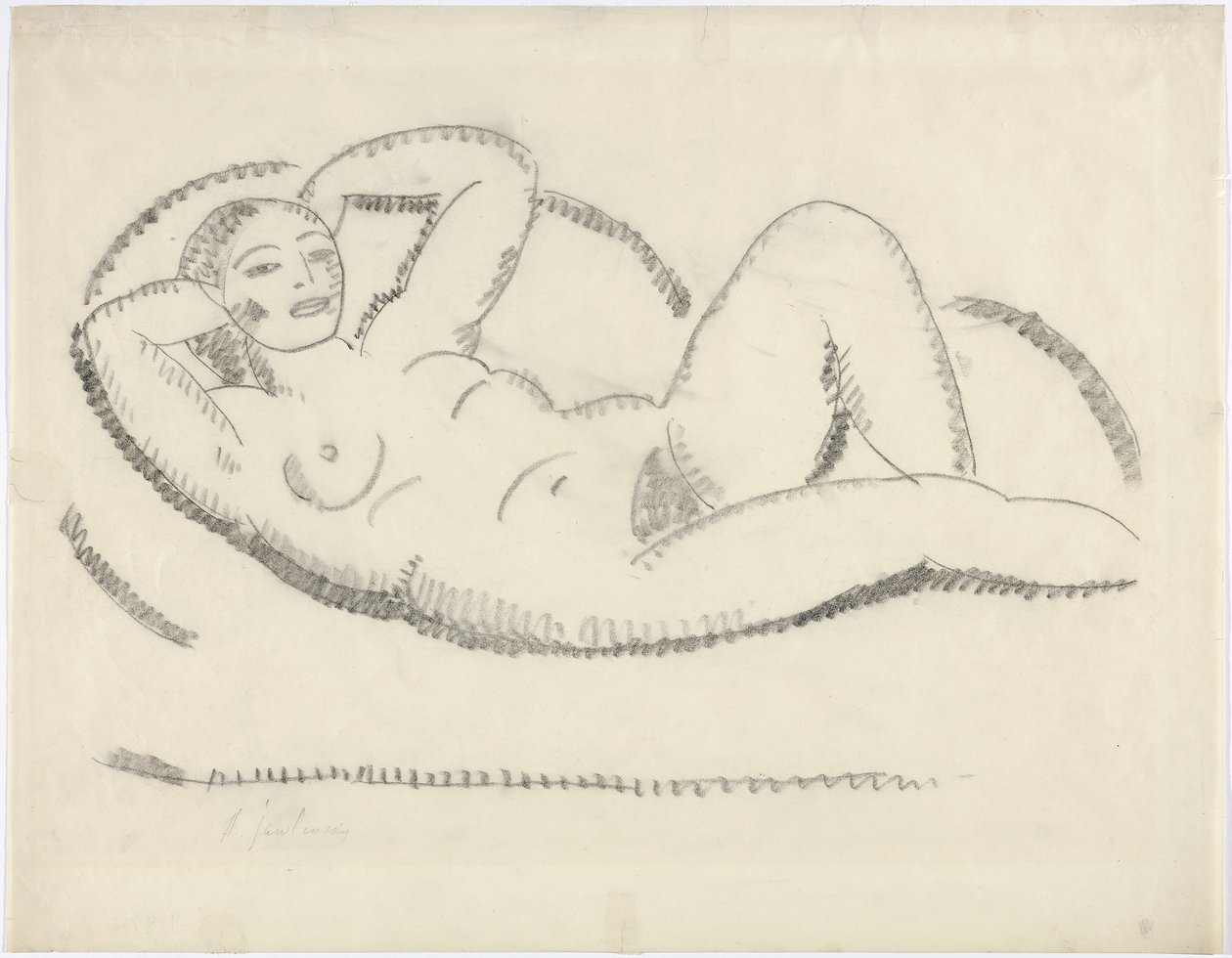 leżący nago autorstwa Alexej von Jawlensky