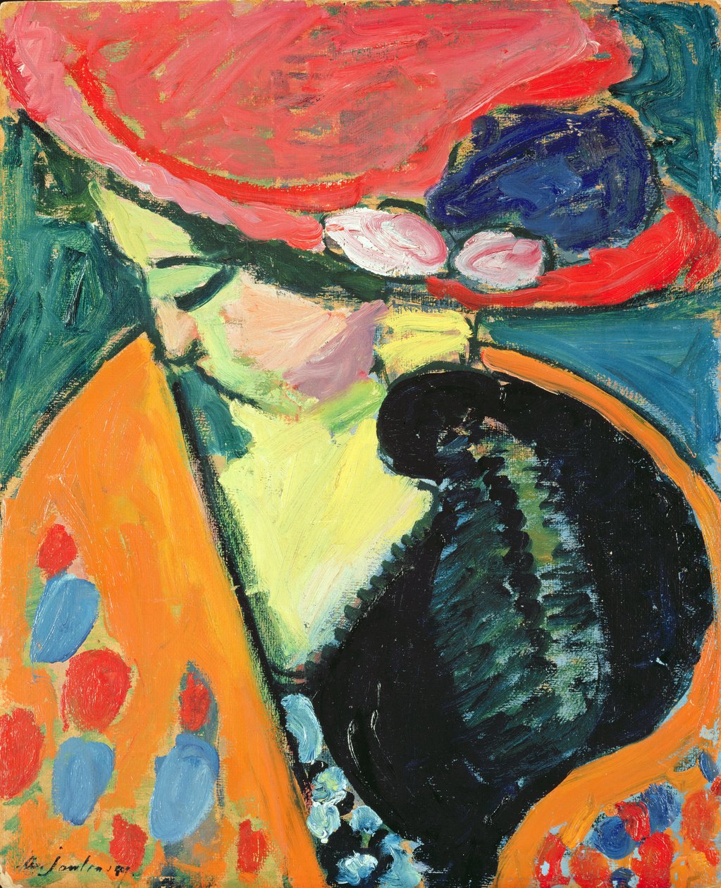 Opuszczona głowa, 1909 autorstwa Alexej von Jawlensky