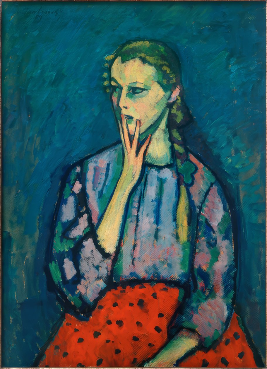 Portret dziewczynki, 1909 autorstwa Alexej von Jawlensky