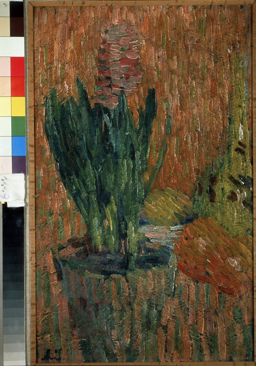 Martwa natura (Martwa natura). Kwiat doniczkowy na rogu stołu. Praca Aleksieja von Javlensky
