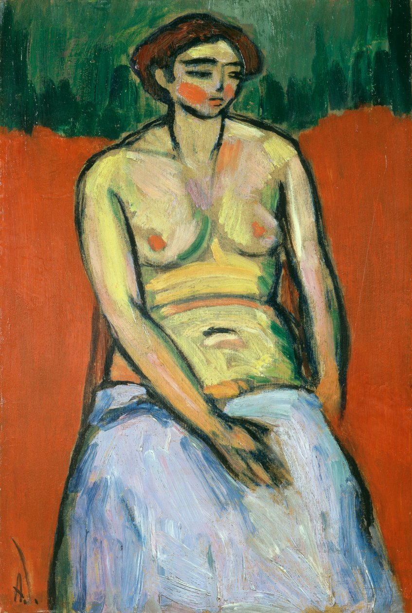 Akt kobiecy w pozycji siedzącej, ok. 1910 autorstwa Alexej von Jawlensky