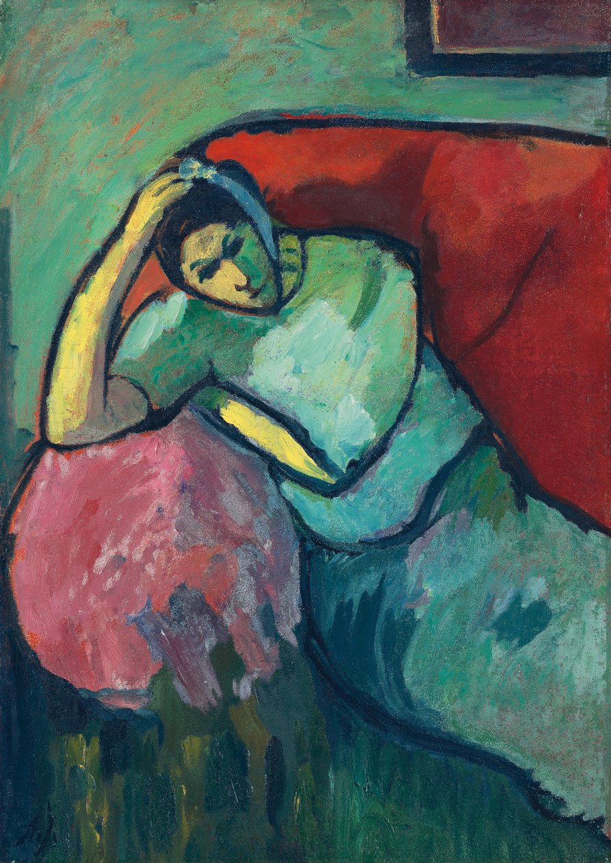 Siedząca kobieta, 1909 autorstwa Alexej von Jawlensky