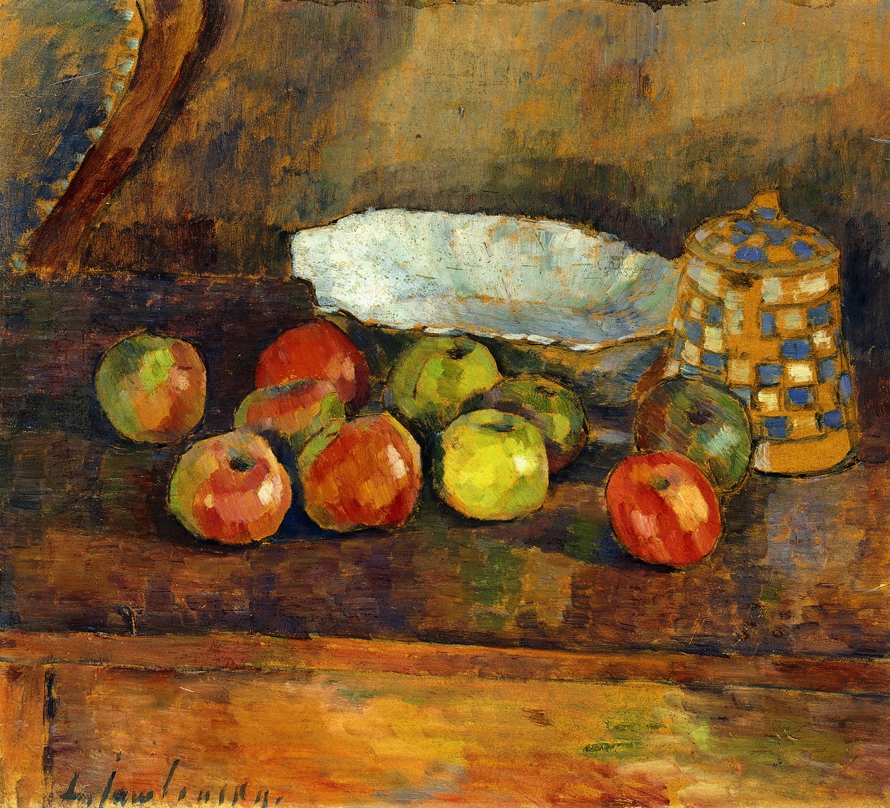Martwa natura z jabłkami; Stilleben Mit Apfeln, ok. 1907 autorstwa Alexej von Jawlensky