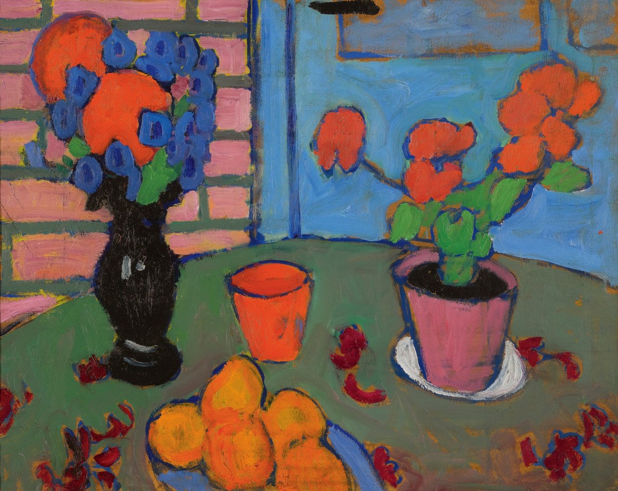 Martwa natura z kwiatami i pomarańczami autorstwa Alexej von Jawlensky