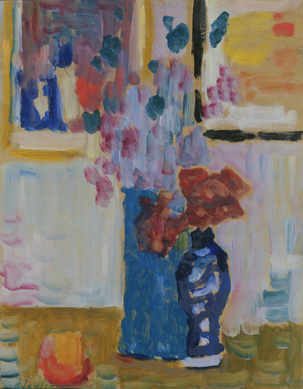 Martwa natura z kwiatami (olej na tekturze) autorstwa Alexej von Jawlensky