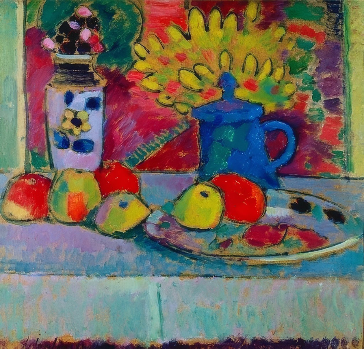 Martwa natura z kwiatami i owocami. Około 1910 autorstwa Alexej von Jawlensky